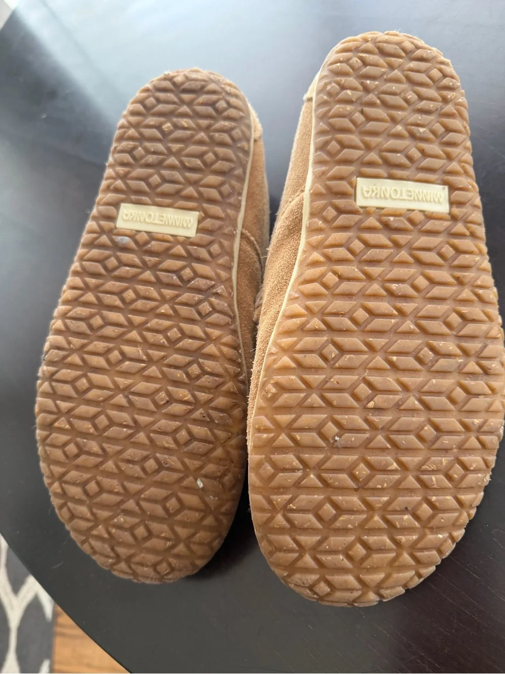 Minnetonka tan suede